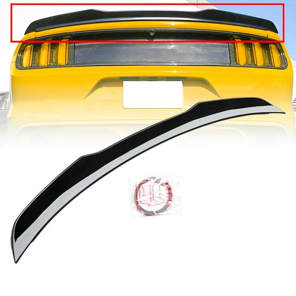 NINTE Rear Spoiler for 2015-2023 Ford Mustang ABS H Style Gloss Black Rear Trunk Spoiler Wing