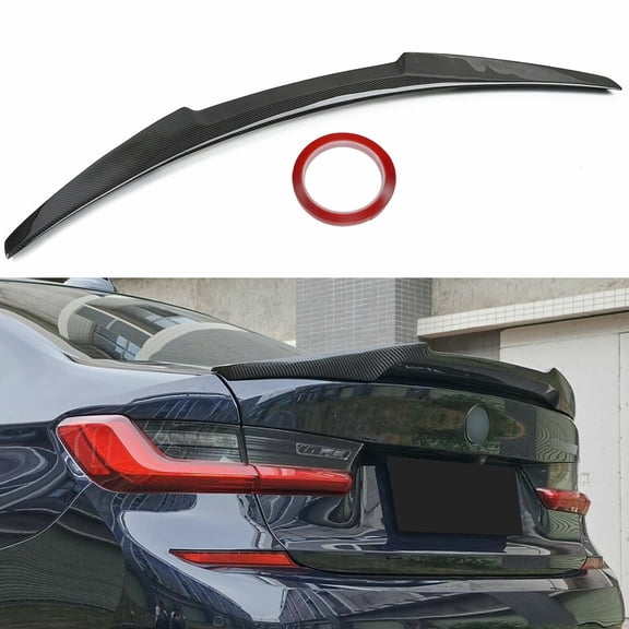 NINTE Rear Trunk Spoiler for 2019-2023 BMW 3 Series G20 G80 M3 Carbon Look ABS M4 Style
