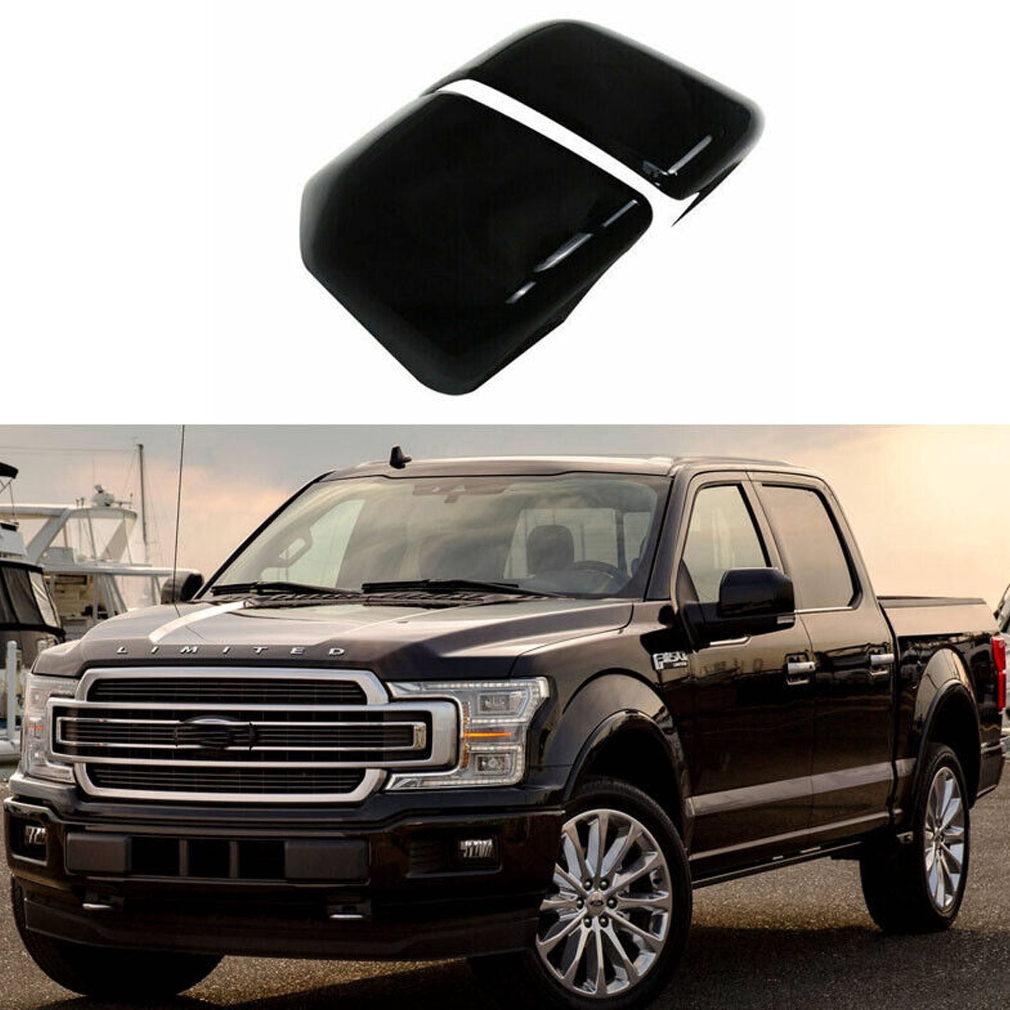 NINTE Rear View Mirror Covers for 2015-2020 Ford F150 Half Side Cap ...