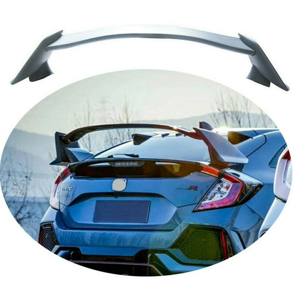 NINTE Rear Wing Spoiler for 2016-2021 Honda Civic Hatchback Grey