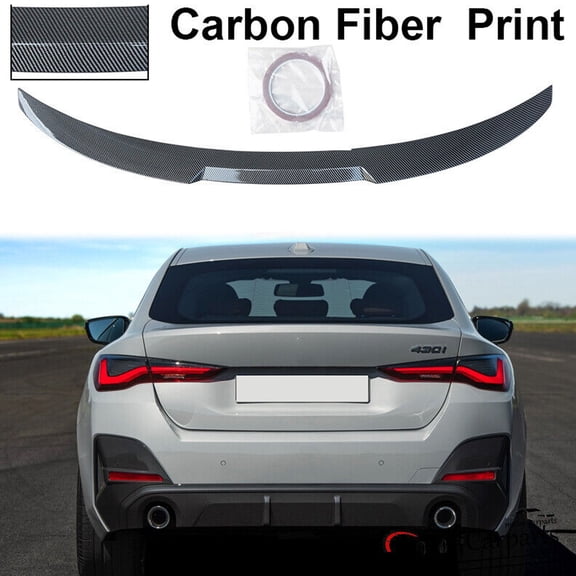 NINTE Rear Wing Spoiler for 2021 2022 BMW 4 Series G26 440i 4Door M4 Style Carbon Look Trunk Spoiler