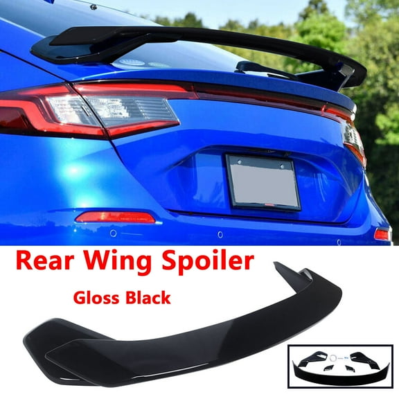 NINTE Rear Wing Spoiler for 2022-2023 11th Gen Honda Civic Hatchback 5Dr ABS Gloss Black