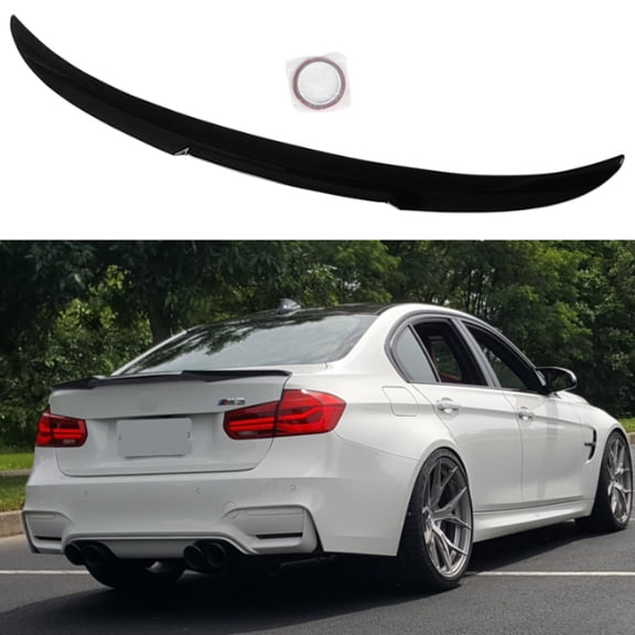 NINTE Rear Wing Spoiler for BMW 3 Series 13-18 F30 & 15-18 F80 M3 Gloss Black