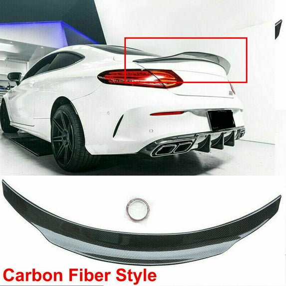 NINTE Rear Wing Spoiler for Benz C-Class W205 2DR 2017-2021 PSM Style Carbon Look back Trunk Tail Fin