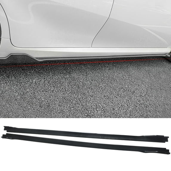 NINTE Side Skirts Extension Rocker Panel for 2018-2022 Toyota Camry Carbon Fiber Style PP