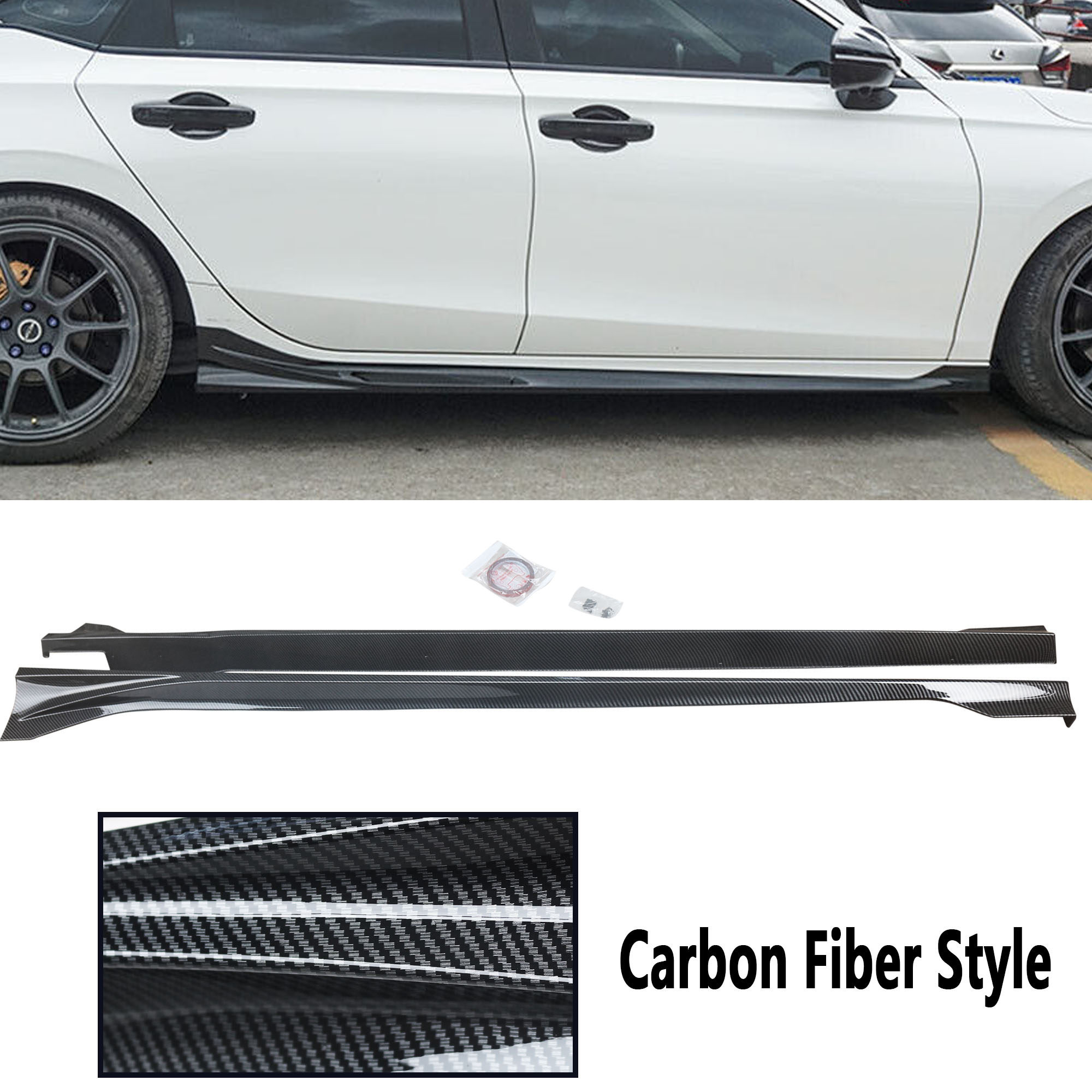 Ikon Motorsports Side Skirts Compatible With 2018-2022 Honda Accord ...