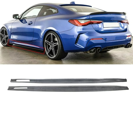 NINTE Side Skirts Rocker Panels for 2021 2022 BMW 4 Series G22 G23 M Sport Carbon Fiber Style