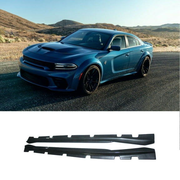 NINTE Side Skirts for 2011-2022 Dodge Charger R/T SE RT SXT GT Carbon Fiber Style