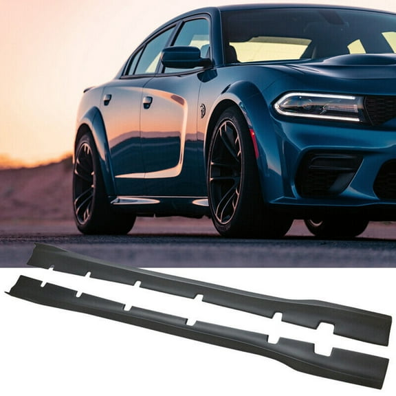 NINTE Side Skirts for 2020-2023 Dodge Charger SRT Widebody Rocker Panel Extension Lip Matte Black