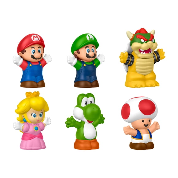 Fisher-Price Little People My Mario Figure 6-Pack Toy Set for Toddlers & Kids