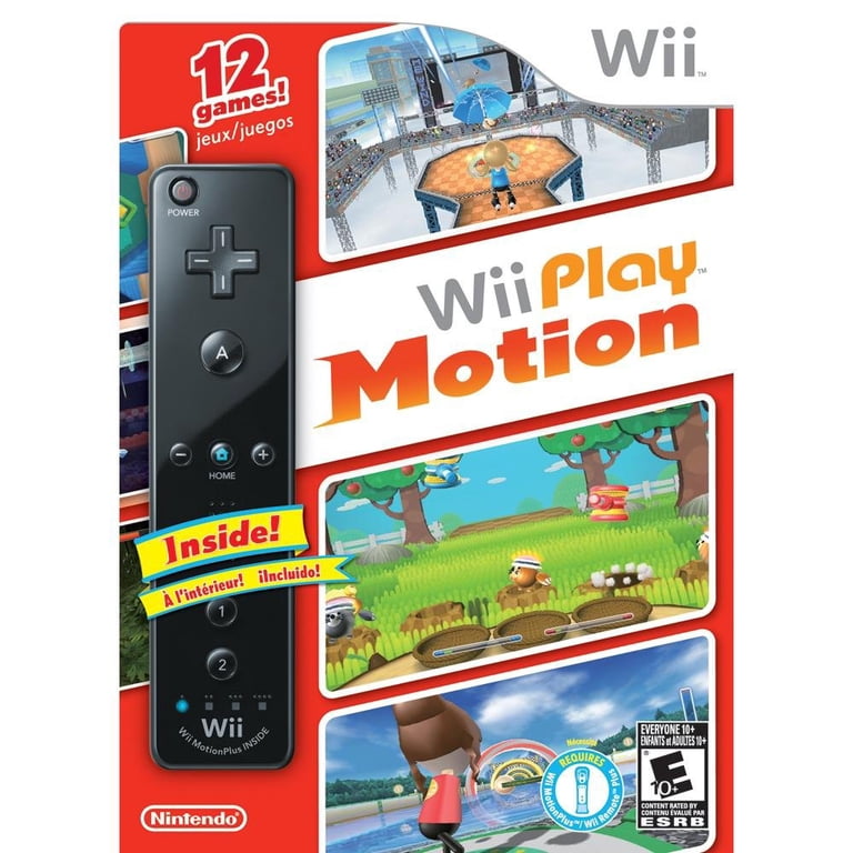 Nintendo Wii Play Motion with Black - Nintendo Wii Remote Plus