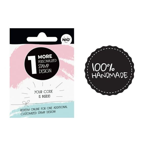 NIO 100 % Handmade Badge Design and Voucher Code for Personalized Design Stamp