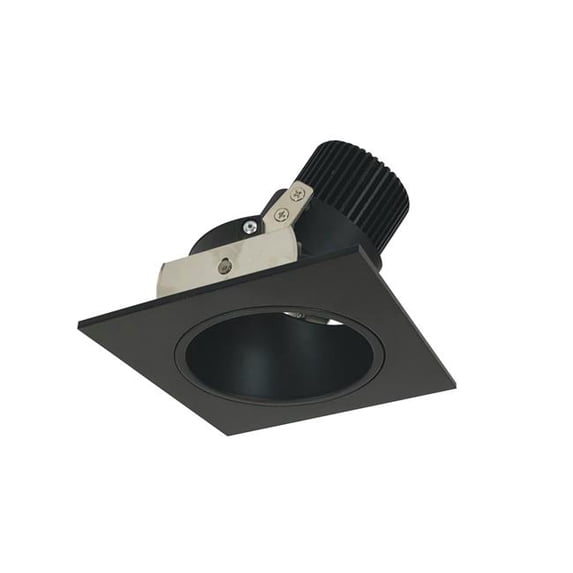 NIO-4SD30XBB-10 4 in. 3000K Iolite Square & Round Adjustable Trim Deep Cone Reflector, Black - 1000lm