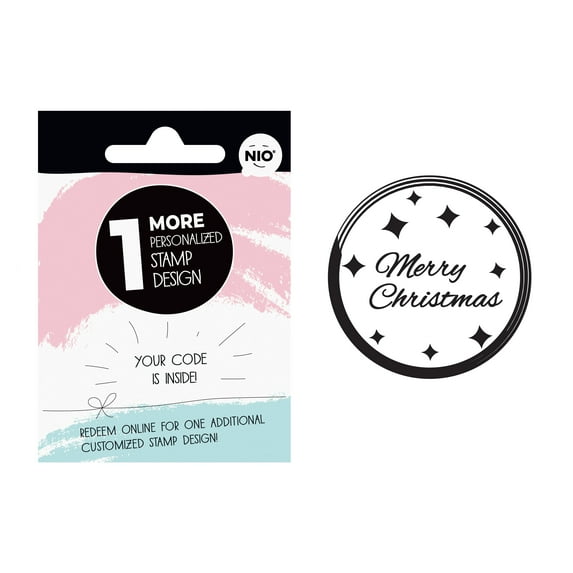 NIO Merry Christmas Glamour Badge Design and Voucher Code for Personalized Design