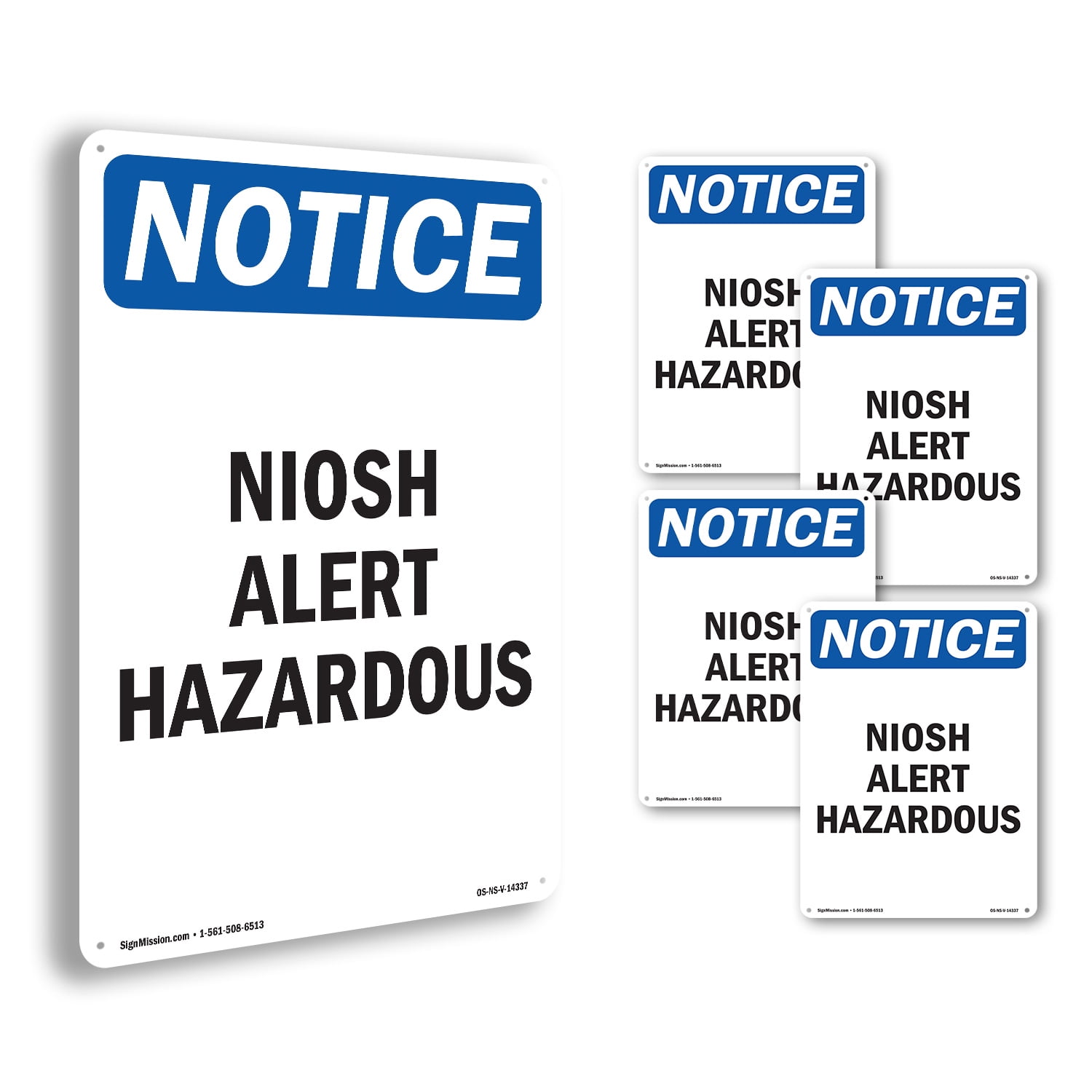 NIOSH Alert Hazardous OSHA Notice Aluminum Sign 18 Inch x 12 Inch - 5 ...