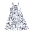 thumbnail image 1 of Girls Summer Boho Maxi Dress, Black and White Floral Tiered Sundress with Ruffle Straps for Toddler & Little Girls (4-5Y), 1 of 6