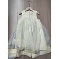 thumbnail image 1 of NIPAXO Girls Sleeveless Tulle Summer Long Dress with Chiffon Skirt, Beige, 4-5Y, 1 of 1