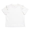 thumbnail image 1 of NIPAXO Girls T-Shirt Flutter Sleeve Cotton Blend Short Sleeve Solid Color Crewneck Tee for Girls, White, Sizes 5-6Y, 1 of 6