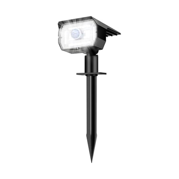 HOVMAP Solar Motion Sensor Lights Outdoor 56 LEDs 1500mAh Battery PIR 3 Modes Waterproof ABS 1 Pack for Garden Yard Driveway, 1Pc White light