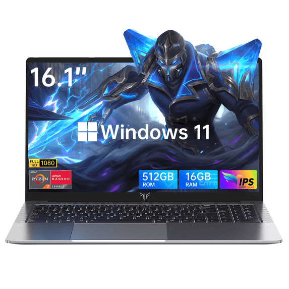 NIPOGI AX16pro 16.1 FHD Gaming Laptop, AMD Ryzen 7 5700U, 16GB RAM ...