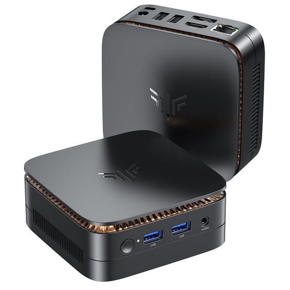 NIPOGI E1 Mini PC AMD Ryzen 3 3250U 8GB DDR4 256GB SSD Win11 Pro WiFi 5 Dual 4K Output Win11 Pro Black
