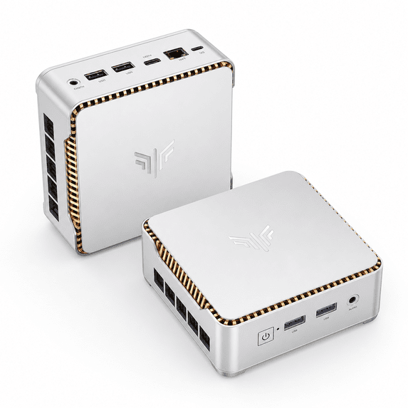 NIPOGI P2 Mini Business Desktop Computer,AMD Ryzen Embedded R2544 16GB DDR4 512GB SSD, Windows 11 Pro