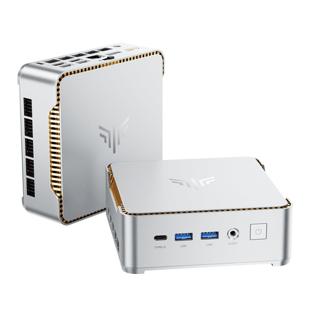 NIPOGI H2 Mini PC Intel Core i5-14450HX 16GB DDR4 512GB PCIe4.0 SSD Win11 Pro WiFi 6 3-Screen 4K Silver