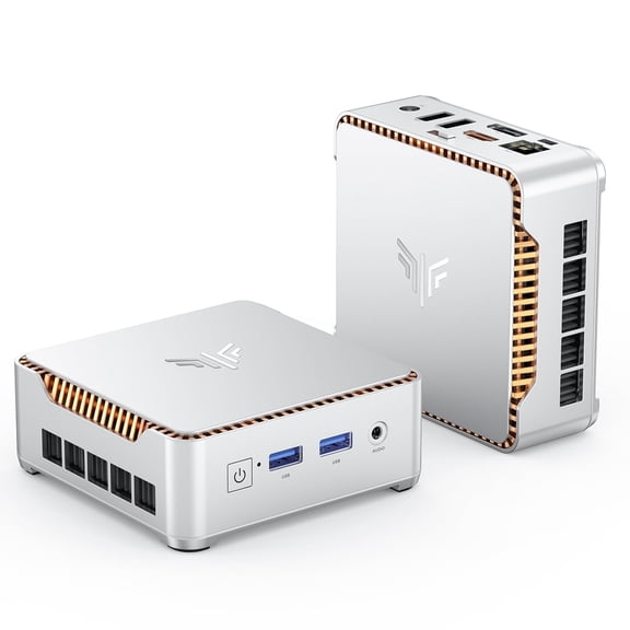 NIPOGI H2 Mini PC Intel Core i5-14450HX 32GB DDR4 1TB PCIe4.0 SSD Win11 Pro WiFi 6 3-Screen 4K Silver
