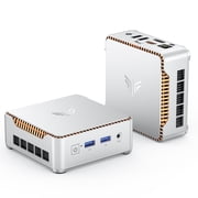 NIPOGI H2 Mini PC Intel Core i5-14450HX 32GB DDR4 1TB PCIe4.0 SSD Win11 Pro WiFi 6 3-Screen 4K Silver