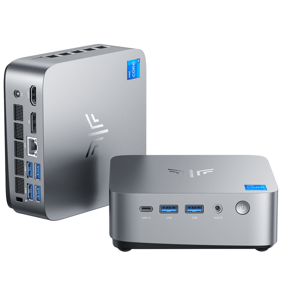 Mini PC Intel Core i5 16GB LPDDR5 512GB SSD, Dual M.2 Slots, WiFi 6 BT5.2, 4K Triple Display, Windows 11 Pro