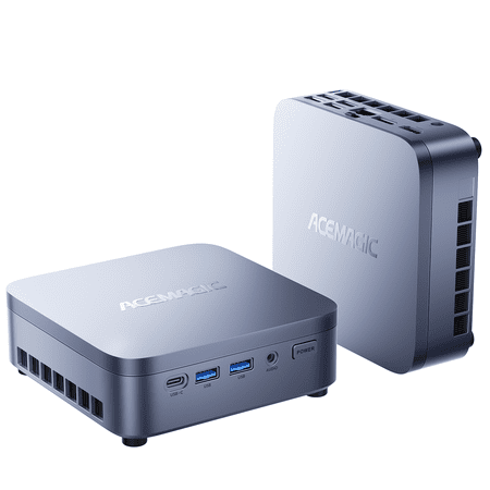 NIPOGI Mini PC Intel Core i5-14500HX 16GB DDR4 512GB NVMe SSD 4K Triple Display Windows 11 Pro WiFi 6 Light Blue