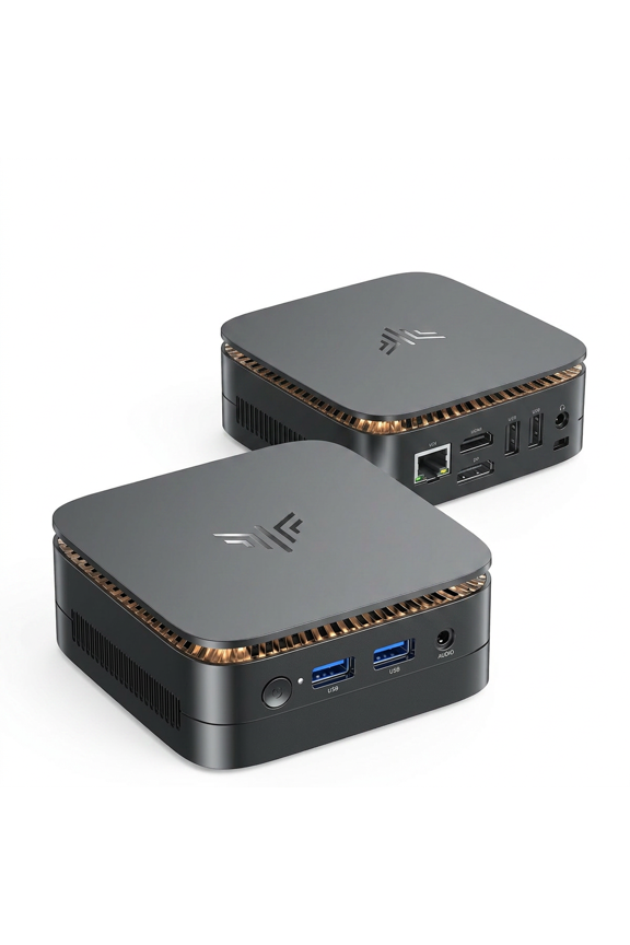P1 Mini Business Desktop Computer,AMD Ryzen Embedded R2544 8GB DDR4 256GB SSD, Windows 11 Pro