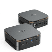 NIPOGI P1 Mini Business Desktop Computer,AMD Ryzen Embedded R2544 8GB DDR4 256GB SSD, Windows 11 Pro