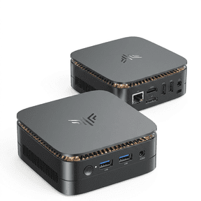 NIPOGI P1 Mini Business Desktop Computer,AMD Ryzen Embedded R2544 8GB DDR4 256GB SSD, Windows 11 Pro
