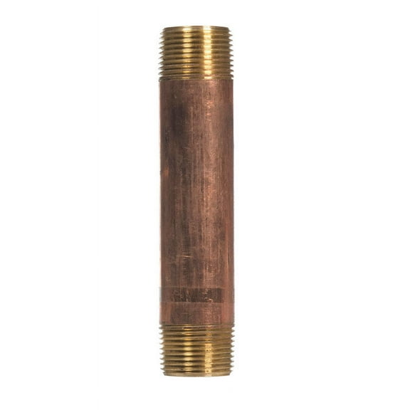 JMF Company 1 in. MPT Red Brass Nipple 6 in. L