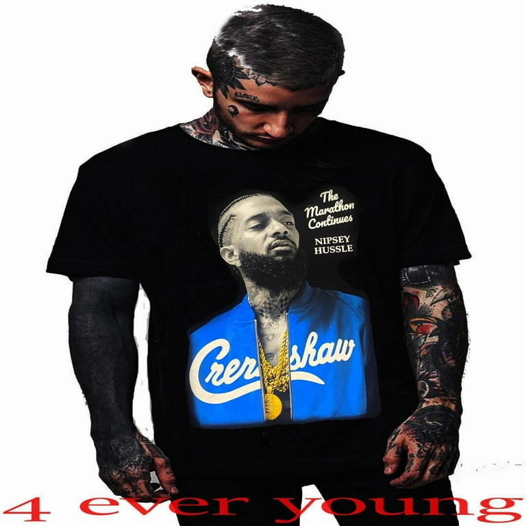 NIPSEY HUSSLE BLUE CRENSHAW RAP HIP HOP T SHIRTS MEN'S SIZES