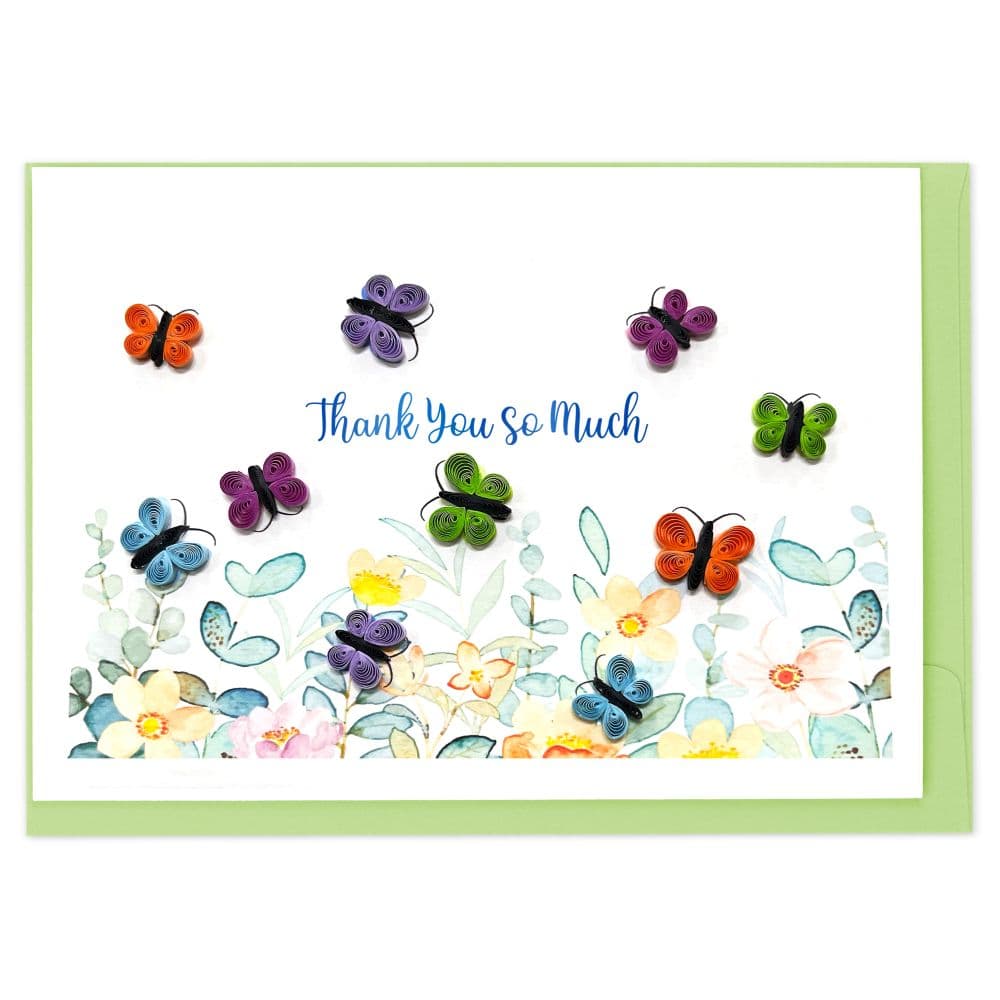 NIQUEA.D, Butterflies Quilling Thank You Card - Walmart.com