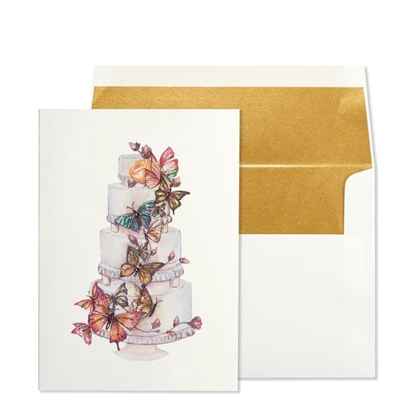 NIQUEA.D, Butterfly Cake Wedding Card