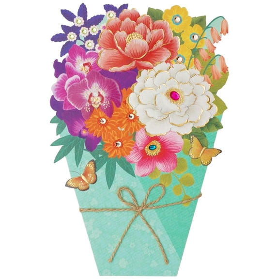 NIQUEA.D, Die-Cut Bouquet Collector's Edition Birthday Card