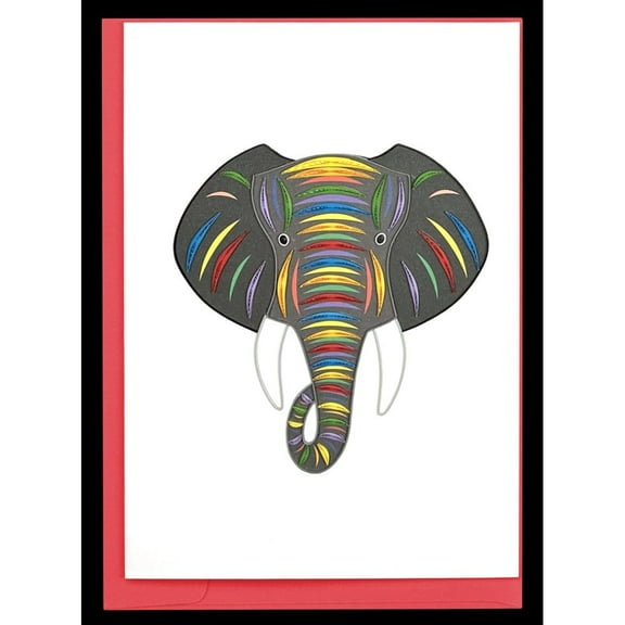 NIQUEA.D, Elephant Head Quilling Birthday Card