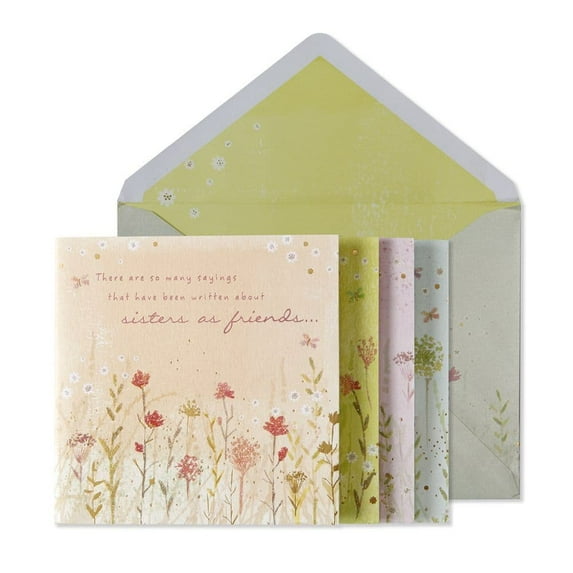 NIQUEA.D, Field of Flowers Pink Sister Birthday Card