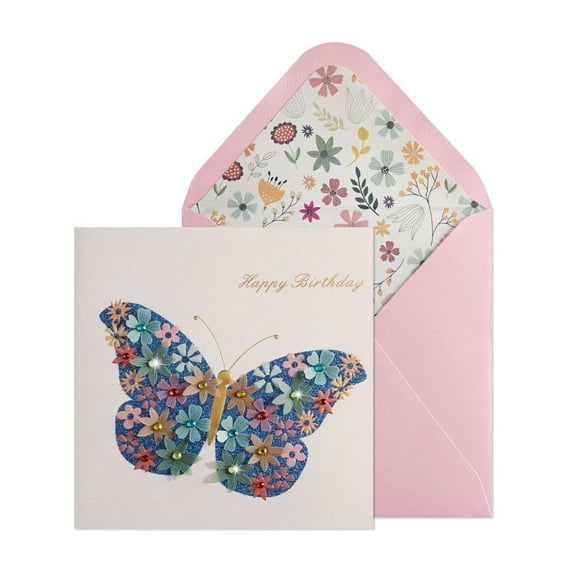 NIQUEA.D, Flower Butterfly Birthday Card