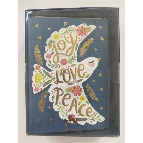 NIQUEA.D, Folk Holiday Dove 8 Count Boxed Christmas Cards