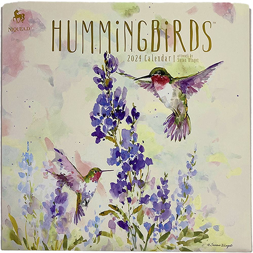 NIQUEA.D, Hummingbirds Spiral 2024 Wall Calendar