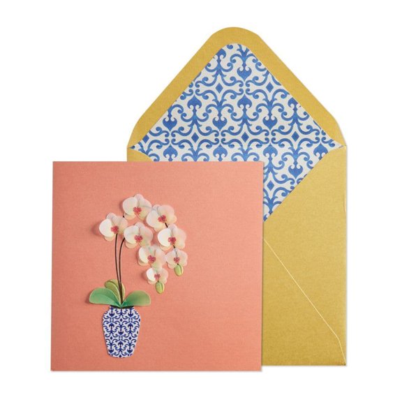 NIQUEA.D, Orchids in Vase Birthday Card
