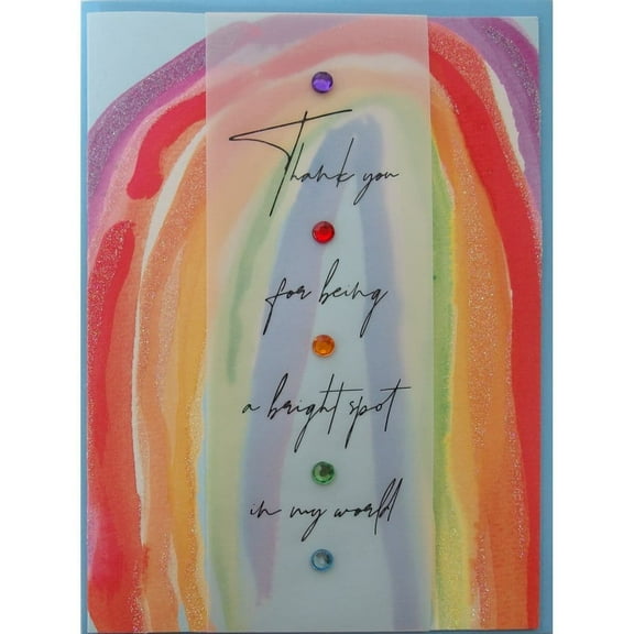 NIQUEA.D, Rainbow and Lettering Thank You Card