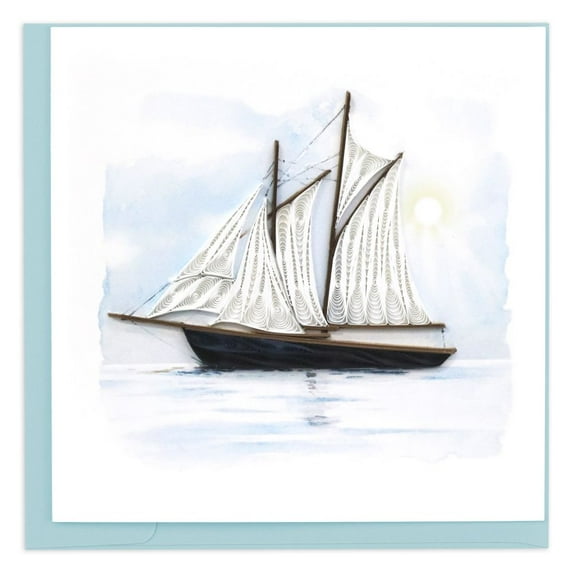 NIQUEA.D, Sailboat Quilling Blank Card