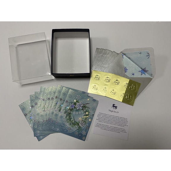 NIQUEA.D, Snowflake Wreath 10 Count Boxed Christmas Cards