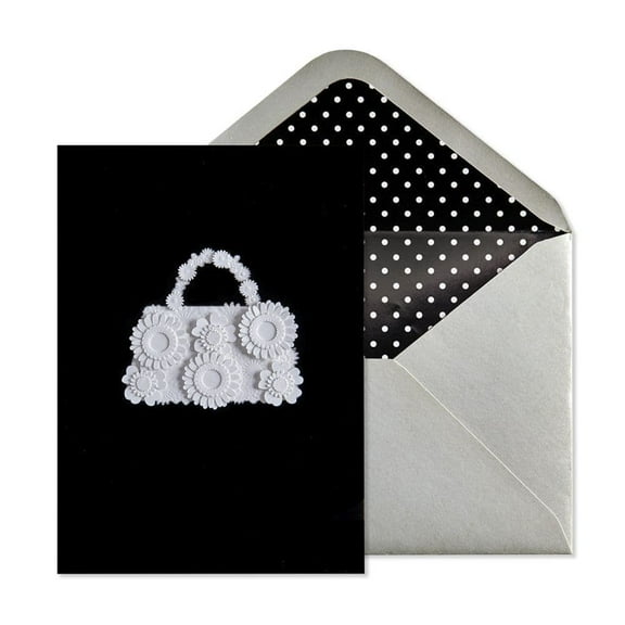 NIQUEA.D, White Flower Handbag Birthday Card
