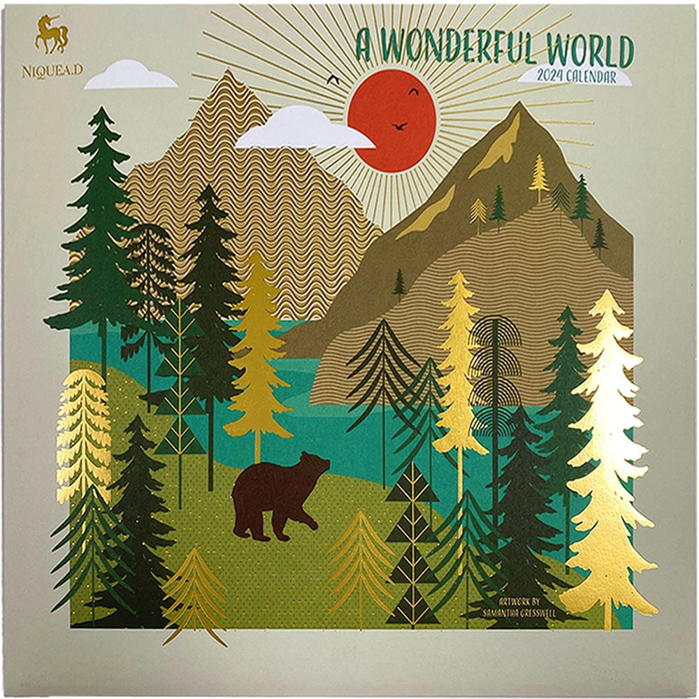 NIQUEA.D, Wonderful World Spiral 2024 Wall Calendar